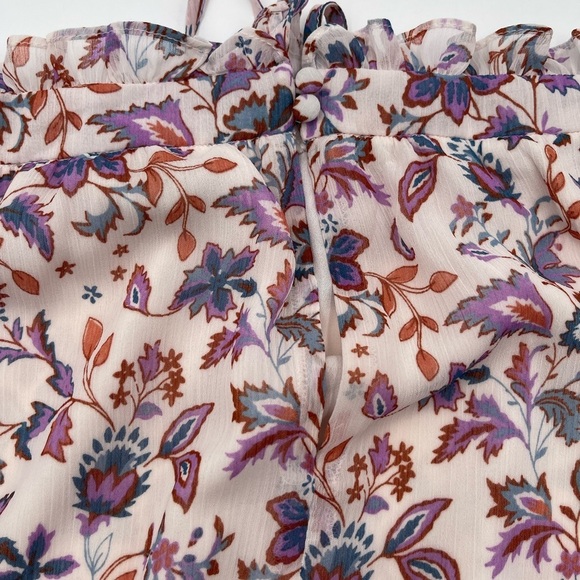 1.State Women's XL Smocked Waist Floral Halter Maxi Dress NEW *Flaw - READ* - Picture 8 of 15